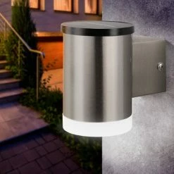 Solar Wandleuchte 4000K Strahler Außenleuchte Solarlampe Garten, Esotec 102592