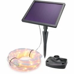 Solar PREMIUM Lichtschlauch 200 LED Warmweiß Party Weihnachtsdeko Esotec 102572