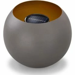 Solar Feuerschale Mit Flammeneffekt Solarleuchte Außen Feuerkorb Esotec 102365