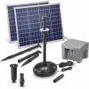 Solar Teichpumpe 100W 2600l/h Akku + LED Teich Solarpumpe Garten Esotec 101929