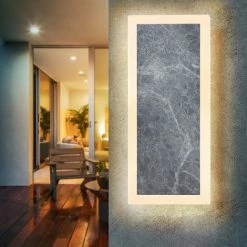 LED Wandleuchte Marmor-Optik Wandlampe Außen Innen Leuchte Esotec 201204