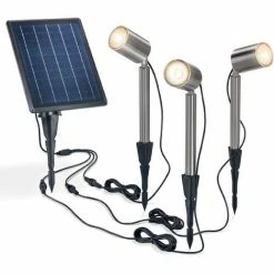Solarspot PowerTrio 5 Watt Solarstrahler LED Solarleuchte Garten Esotec 102705