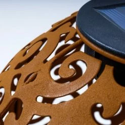 ESOTEC Metall Solarkugel 2er-Set Samira 20 Und 30cm Rost Garten Deko LED Solarleuchte 3 ESOTEC Metall Solarkugel 2er-Set Samira 20 Und 30cm Rost Garten Deko LED Solarleuchte -ESOTEC Shop 20155049 4