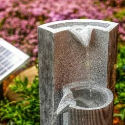 ESOTEC Solar Gartenbrunnen Akku Springbrunnen Wasserspiel Kaskaden Solarbrunnen 101315 -ESOTEC Shop 20415549 3