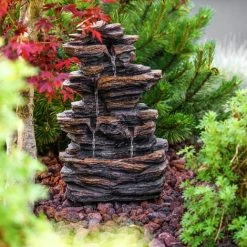 ESOTEC Gartenbrunnen Springbrunnen Kaskaden Zierbrunnen Deko Zimmerbrunnen 230V 101455