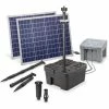 ESOTEC Solar Teichfilter Set 100/2600 + Akku LED Solarpumpe Filter Gartenteich 101062
