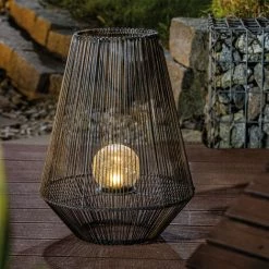 Solar Dekoleuchte 50 Cm Gartenlampe Laterne Außen Solarleuchte Esotec 102208