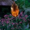 Solar Gartenstecker Flamme Warmweiße LED Gartendeko Solarleuchte Esotec 102381