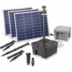 ESOTEC Solar Teichfilter Set 150/4000 + Akku LED Solarpumpe Filter Gartenteich 101061