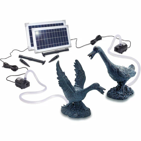 ESOTEC Wasserspeier 2er Set Gans + Solar Teichpumpe 8 Watt Wasserspiel Teich 101653 ESOTEC Wasserspeier 2er Set Gans + Solar Teichpumpe 8 Watt Wasserspiel Teich 101653 -ESOTEC Shop 31917546 2