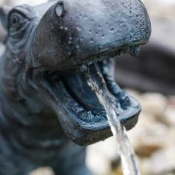 Wasserspeier Nilpferd + Solar Teichpumpe 5 Watt Wasserspiel Esotec 101658 -ESOTEC Shop 31917594 3