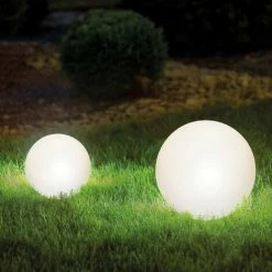 Solar Leuchtkugelset 20 Und 30 Cm Solarkugel Garten Solarlampe Esotec 102894