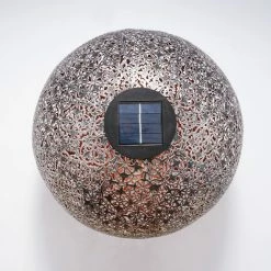Metall Solarkugel Basima 40cm Garten Deko LED Solarleuchte Esotec 102844 -ESOTEC Shop 32514308 3