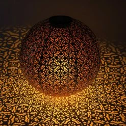 Metall Solarkugel Basima 40cm Garten Deko LED Solarleuchte Esotec 102844 -ESOTEC Shop 32514308 5