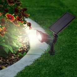 Multi Solarspot Warmweiß Solarstrahler LED Solarleuchte Garten Esotec 102047