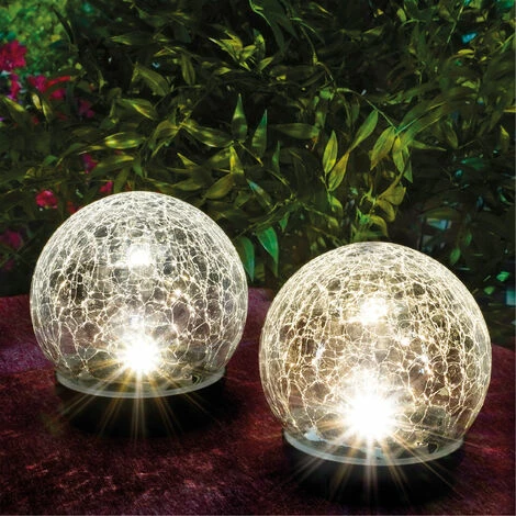 Solar Glaskugel 2er-Set Kristallzauber 15 cm warmweiß Garten esotec 102434 Solar Glaskugel 2er-Set Kristallzauber 15 Cm Warmweiß Garten Esotec 102434 -ESOTEC Shop 32713497 1