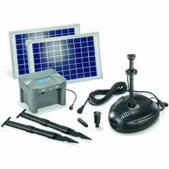 ESOTEC Solar Teichpumpenset Milano LED 20W Solarmodul Mit Akku Solarpumpe Gartenteichpumpe Teich 101724