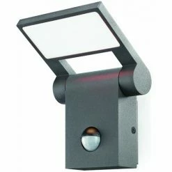 ESOTEC Moderne LED Sensor Außenwandleuchte Lichtfarbe Warmweiß 3000K, Leistung 10 Watt 600 Lm, Einstellbarer Bewegungsmelder Max. 10m Reichweite, (B X H X T): 12 X 20 X 13 Cm, Außen Wandlampe IP54 201160