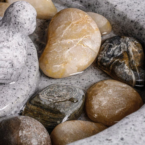 230 V Garten Dekobrunnen mit warmweißen LED Licht Zierbrunnen Vogeltränke Polyresin hellgrau - 42 x 32 x 17 cm - esotec 101457 230 V Garten Dekobrunnen Mit Warmweißen LED Licht Zierbrunnen Vogeltränke Polyresin Hellgrau - 42 X 32 X 17 Cm - Esotec 101457 -ESOTEC Shop 49255784 5