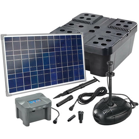 Solar Teichfilter Set 35/1300 + Akku Solarpumpe Filter Gartenteich esotec 101074 Solar Teichfilter Set 35/1300 + Akku Solarpumpe Filter Gartenteich Esotec 101074 -ESOTEC Shop 6267459 1