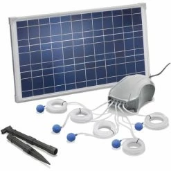 Solar Teichbelüfter 25W 600l/h Pumpe Teichbelüftung Sauerstoff Esotec 101076