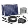 Solar Bachlaufpumpe 100W 2500l + Akku Teich Solarpumpe Wasserfall Esotec 101084
