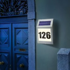 Solar Hausnnummer Style 2800K Solarleuchte Hausnummernleuchte LED, Esotec 102030