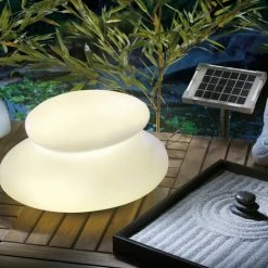 Solar Leuchtstein Gartenbeleuchtung Steinlampe Solarleuchte Außen, Esotec 106012