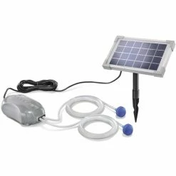Solar Teichbelüfter DUO 2,5W 2 X 90l/h Gartenteich Pumpe Belüftung Esotec 101880