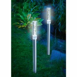 Solar Design Leuchtstäbe Twin 2er Set Gartenleuchte Solarleuchte, Esotec 102064 -ESOTEC Shop 6267579 5