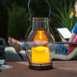 Moderne Solarleuchte DekoDream Warmweiß Kerzenleuchte Hängeleuchte Esotec 102081