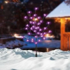 Solar Blütenstrauch Dekoleuchte Solarlampe Gartenleuchte Außen LED Esotec 102104