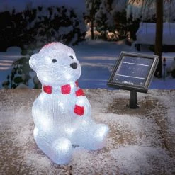 ESOTEC Shop 30 Solar Leuchtbär Winterdekoration Weihnachtsdeko Außenbeleuchtung, Esotec 102123