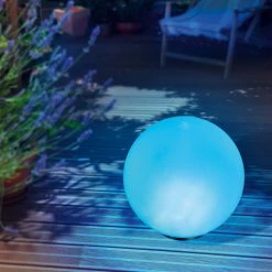 Solar Multicolor Leuchtkugel 30 Cm - 7 Lichtfarben Dauerlicht Oder Wechsellicht - 8 Std. - Solarmodul 0,5 Wp - Solarleuchte Esotec 102610 -ESOTEC Shop 6267670 3