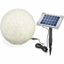Solar Leuchtkugel 50cm Steinoptik Solarlampe Gartenleuchte Granit, Esotec 106022 -ESOTEC Shop 6267709 3