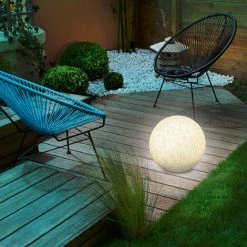 Solar Leuchtkugel 50cm Steinoptik Solarlampe Gartenleuchte Granit, Esotec 106022 -ESOTEC Shop 6267709 4